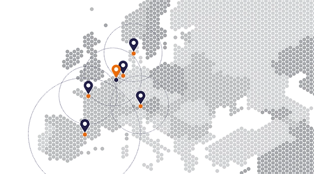 QPALL-Europa vestigingen markers kringen