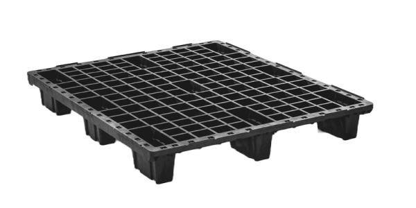 Palettes plastique 1200 x 1000 pont supérieur ouvert  9 pieds emboitables légère - 2 qp1210lb9fr t free 1 - 2.QP1210LB9FR