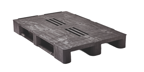 Kunststof pallet 1200 x 800 gesloten dek 3 runners medium (NEW) - 3 1208mx 3runners closed deck - 3.QP1208MB3RR-CD
