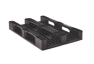 Kunststof pallet 1200 x 800 3 runners medium (NEW) - 3 qp1208m 3runners open deck bottom - 3.QP1208MB3RR