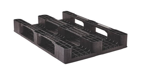 Kunststof pallet 1200 x 800 3 runners medium (NEW) - 3 qp1208m 3runners open deck bottom - 3.QP1208MB3RR