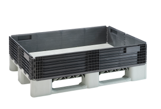 Kunststof vouwrand 1200 x 800 - 6 scharnieren - Enkele opzetrand 1 - QPKKVOUWR1208-6