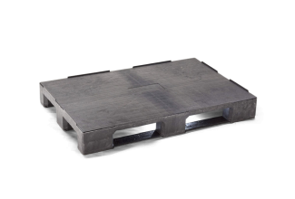 Kunststof pallet 1200 x 800 gesloten dek 3 onderlatten medium - Europal800rr 1 - EUROPAL800RR
