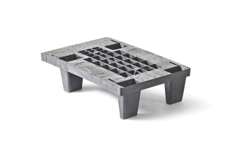 Display pallet 400 x 600 open dek 4 pootjes heavy - Kunststof display pallet 400 600 qp6040mr4f 3 - QP6040HP4F