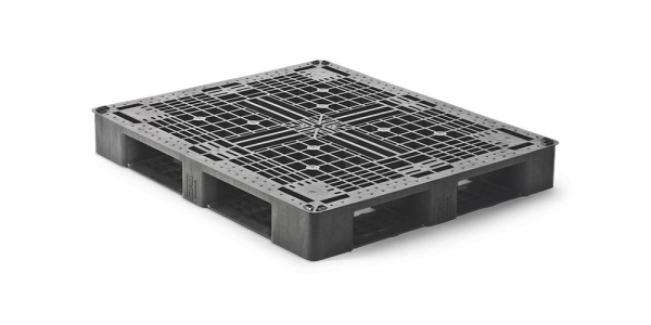 Plastic pallet 1220 x 1020 open deck  6 runners medium - Kunststof pallet 1000 1200 40 48 qp4048mb6rr - QP4048MB6RR