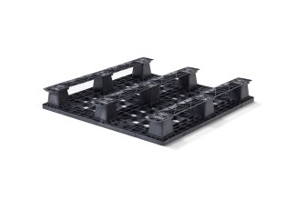 Kunststof pallet 1100 x 1100 open dek  3 onderlatten light - Kunststof pallet 1100 1100 qp1111lr3rr b - QP1111LB3RR