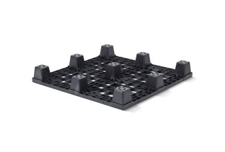 Kunststof pallet 1100 x 1100 open dek  9 pootjes light - Kunststof pallet 1100 1100 qp1111lr9fr b - QP1111LB9FR