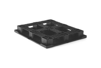 Kunststof pallet 1300 x 1100 gesloten dek 6 onderlatten medium - Kunststof pallet 1100 1300 qp1311mr6r ascd b - QP1311MB6R-ASCD