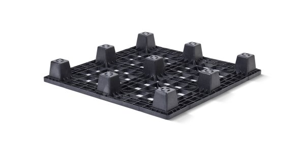 Kunststof pallet 1200 x 1200 open dek  9 pootjes light - Kunststof pallet 1200 1200 qp1212lr9fr 2 - QP1212LB9FR