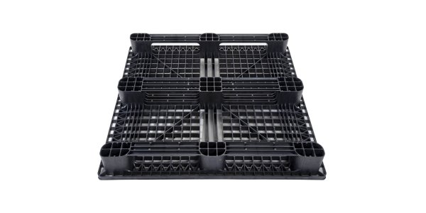 Kunststof pallet 1200 x 1200 open dek  3 onderlatten medium - Kunststof pallet 1200 1200 qp1212mr3rr 1 - QP1212MB3RR