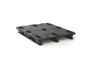 Kunststof pallet 1200 x 1000 gesloten dek 3 onderlatten light - N qp1210lb3rr cd - N.QP1210LB3RR-CD