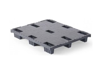 Kunststof pallet 1200 x 1000 gesloten dek 9 pootjes light - N qp1210lr9fr cd 2 1 - N.QP1210LB9FR-CD