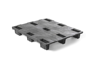 Kunststof pallet 1200 x 1000 gesloten dek 9 pootjes light - Qp1210lb9fr cd 1 - 2.QP1210LB9FR-CD