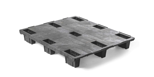 Kunststof pallet 1200 x 1000 gesloten dek 9 pootjes light - Qp1210lb9fr cd 1 - 2.QP1210LB9FR-CD