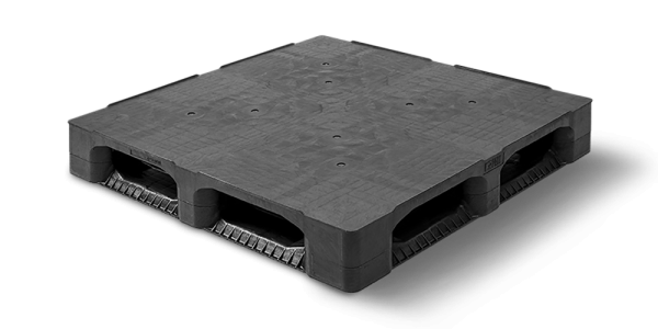 Kunststof pallet 1200 x 1200 gesloten dek 6 onderlatten heavy - Qp1212hb6rr cd 1 - QP1212HB6RR-CD