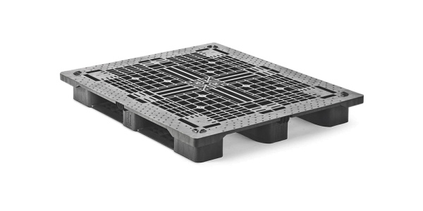 Kunststof pallet 1300 x 1100 open dek  3 onderlatten medium - Qp1311mb3rr - QP1311MB3R-AS