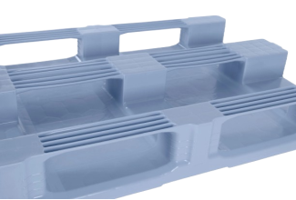 Hygienische pallet 1200 x 800 gesloten dek 3 onderlatten heavy - Qph1208hp3rr cdb onder - QPH1208HP3RR-CDB